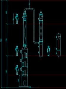 combined packing type deodorization tower