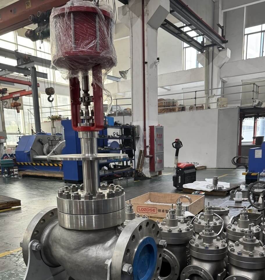 globe control valve top guided