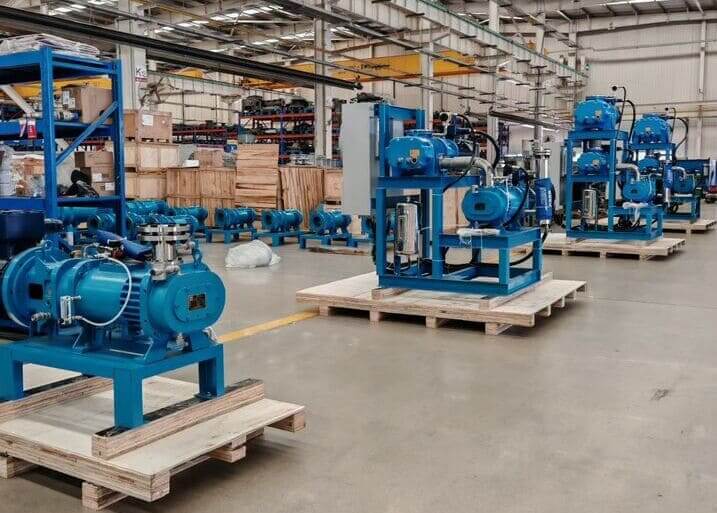 skid mounted vacuum pump group assembly line for shipment (1)